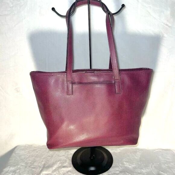 Michael Kors Jet Set Travel  Tote Burgundy  Leather Bag - Picture 4 of 14